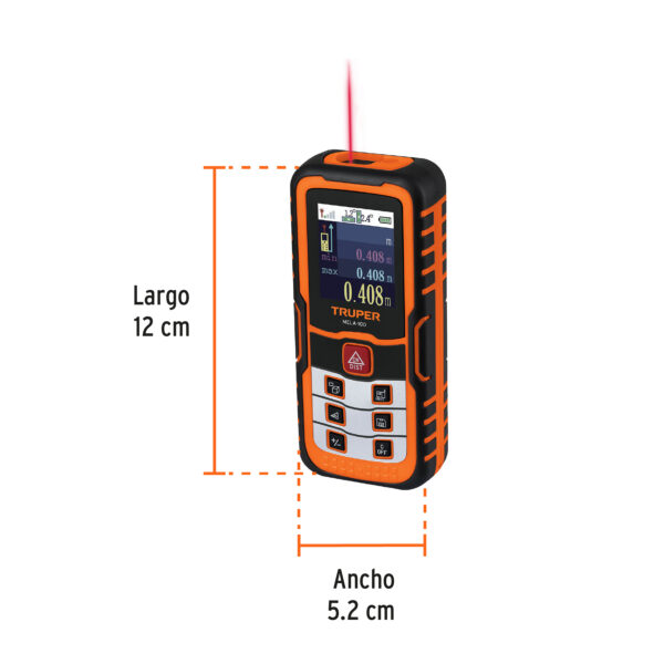 Medidor láser de distancia de 0.05 m a 100 m TRUPER - Image 2